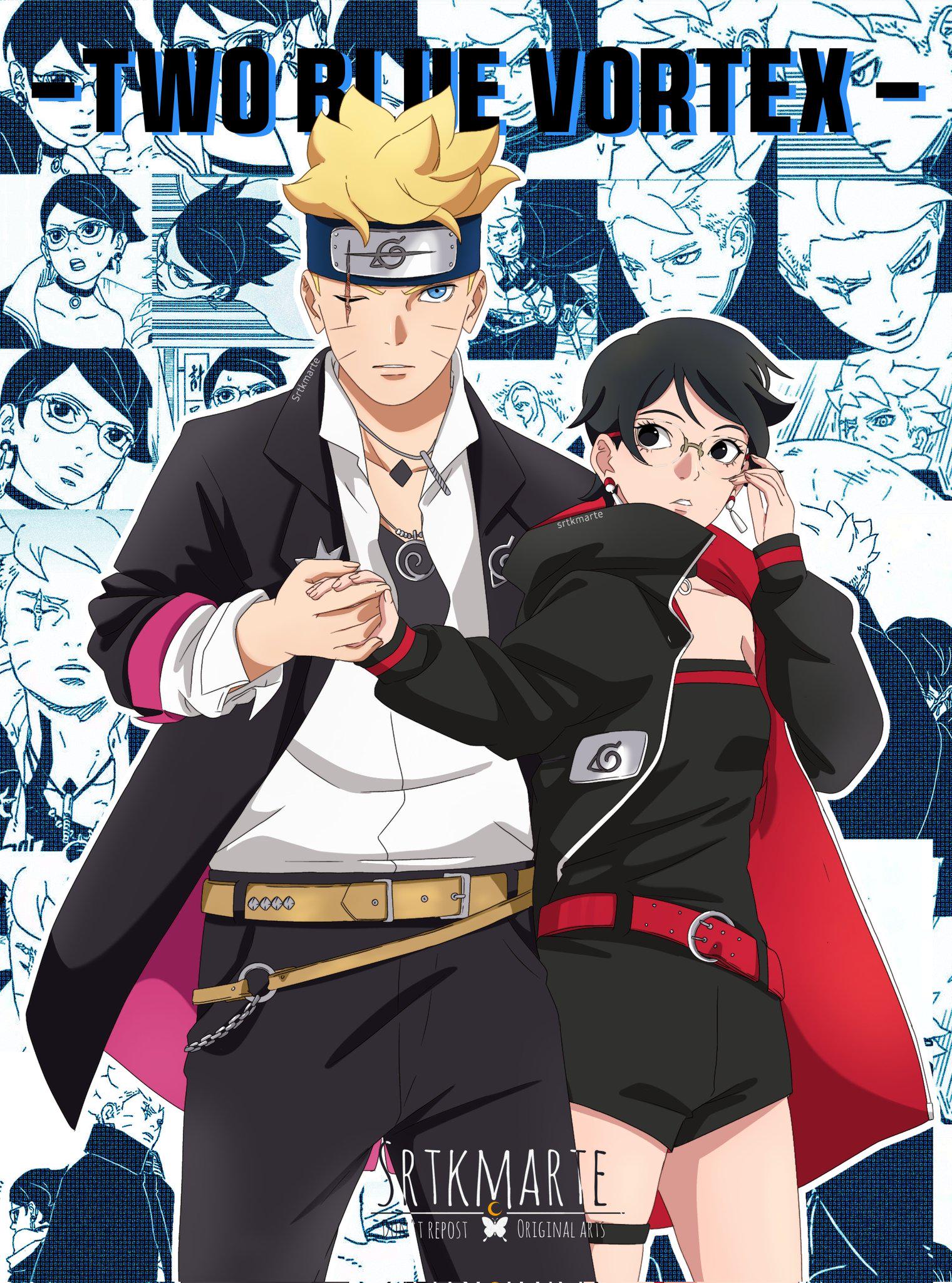 Art Boruto and Sarada by Srtkmarte : rBoruto