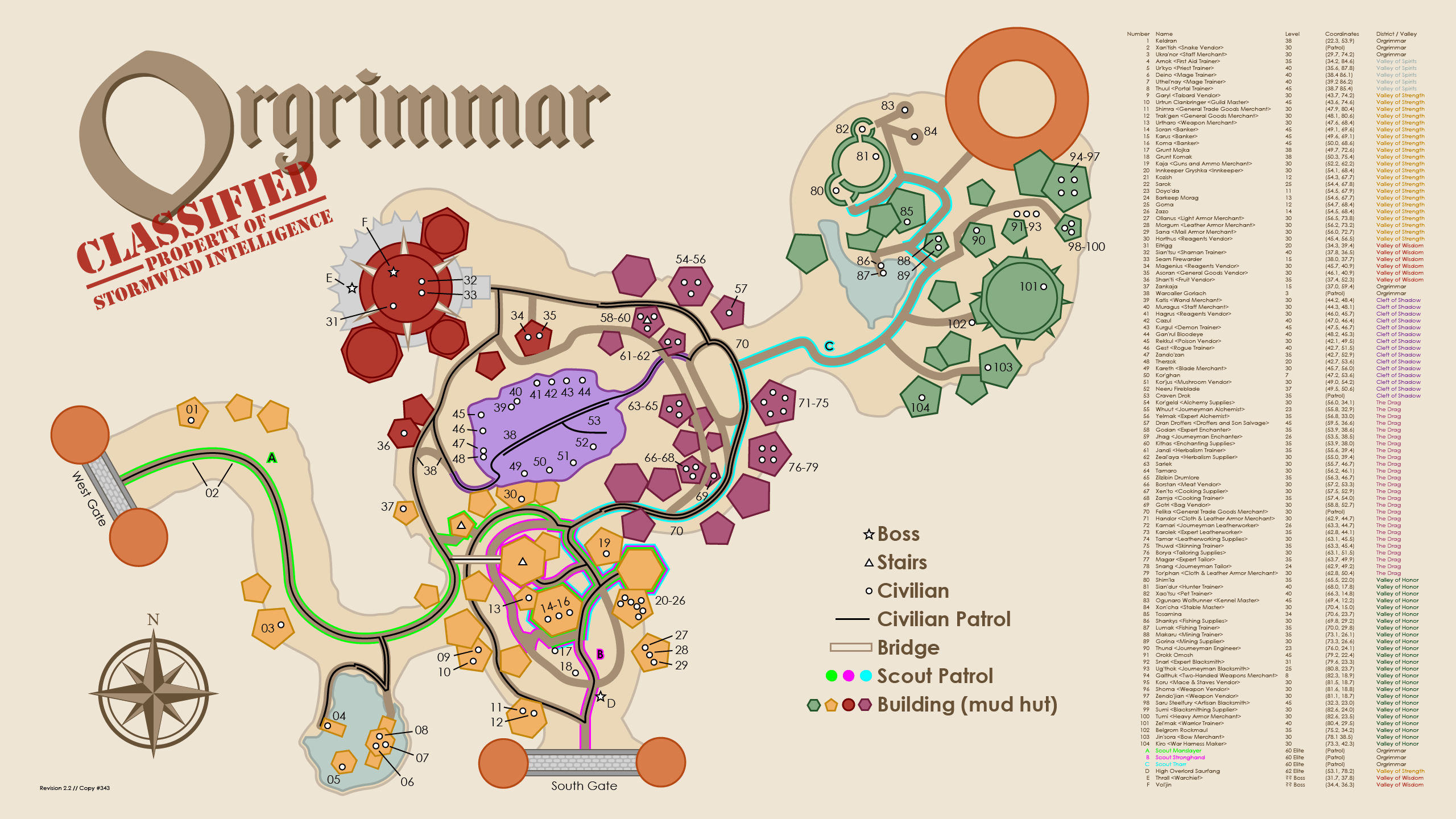 Orgrimmar Civilian Map R Classicwow 