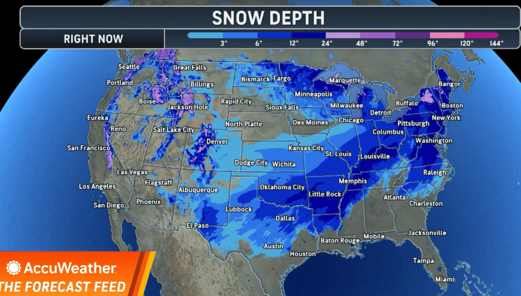 SNOW MAPS JANUARY 25th 26th 2026 Screen21 