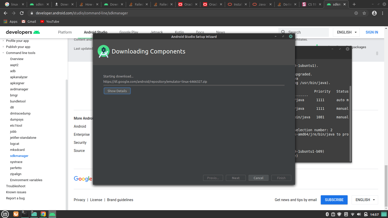 Why is my android studio setup stuck at Preparing Install Android Emulator  (revision: 30.0.12) - Stack Overflow