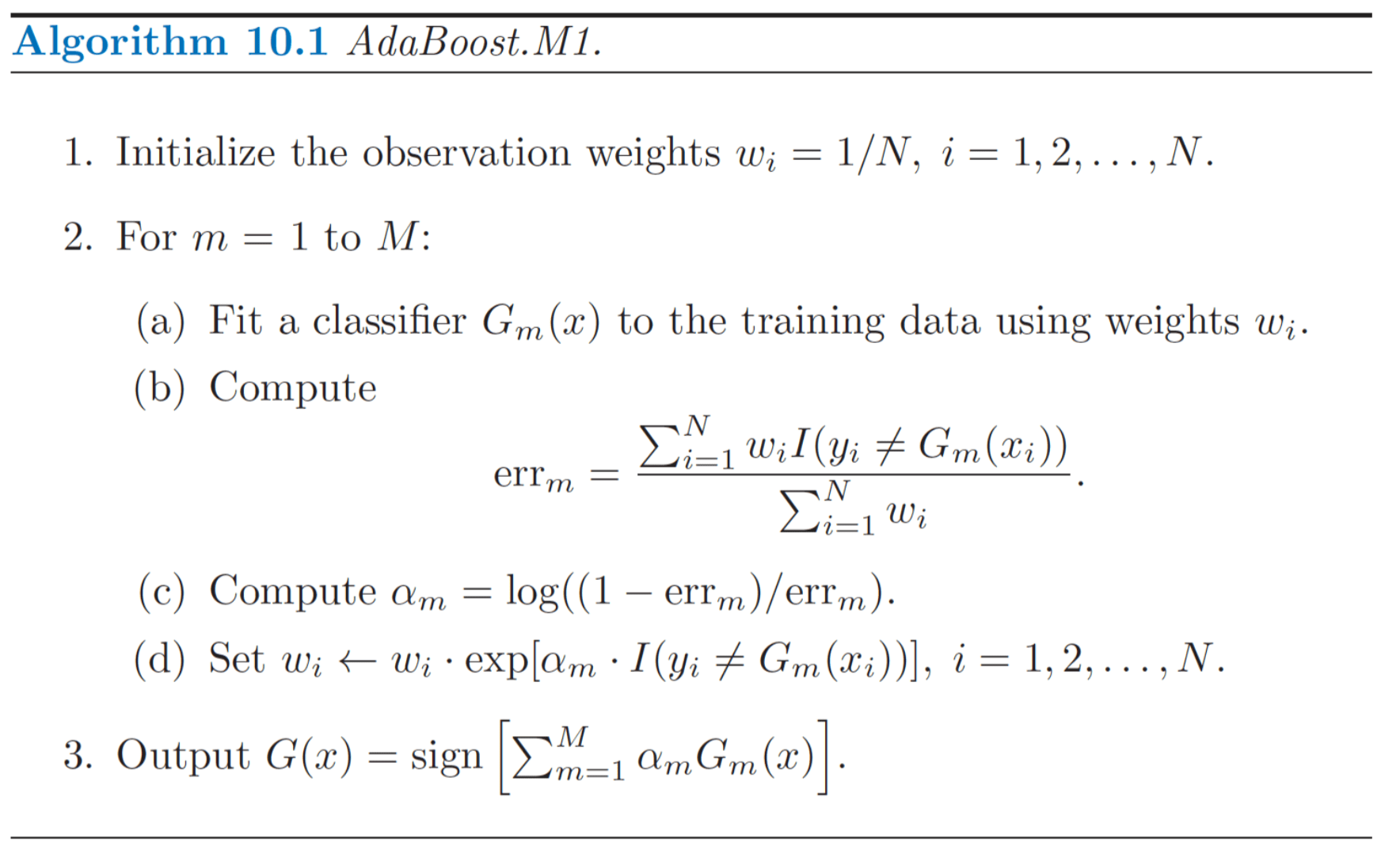 machine learning - Understanding AdaBoost algorithm - Mathematics Stack  Exchange