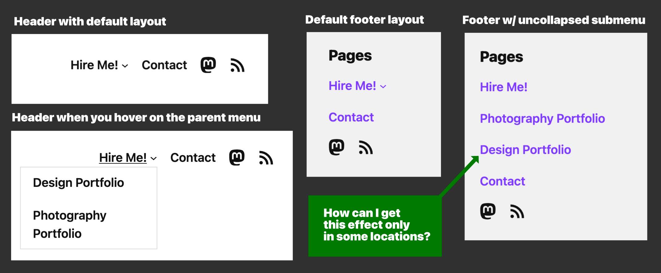 Block Themes/FSE: Show navigation submenus as expanded by default on the desktop