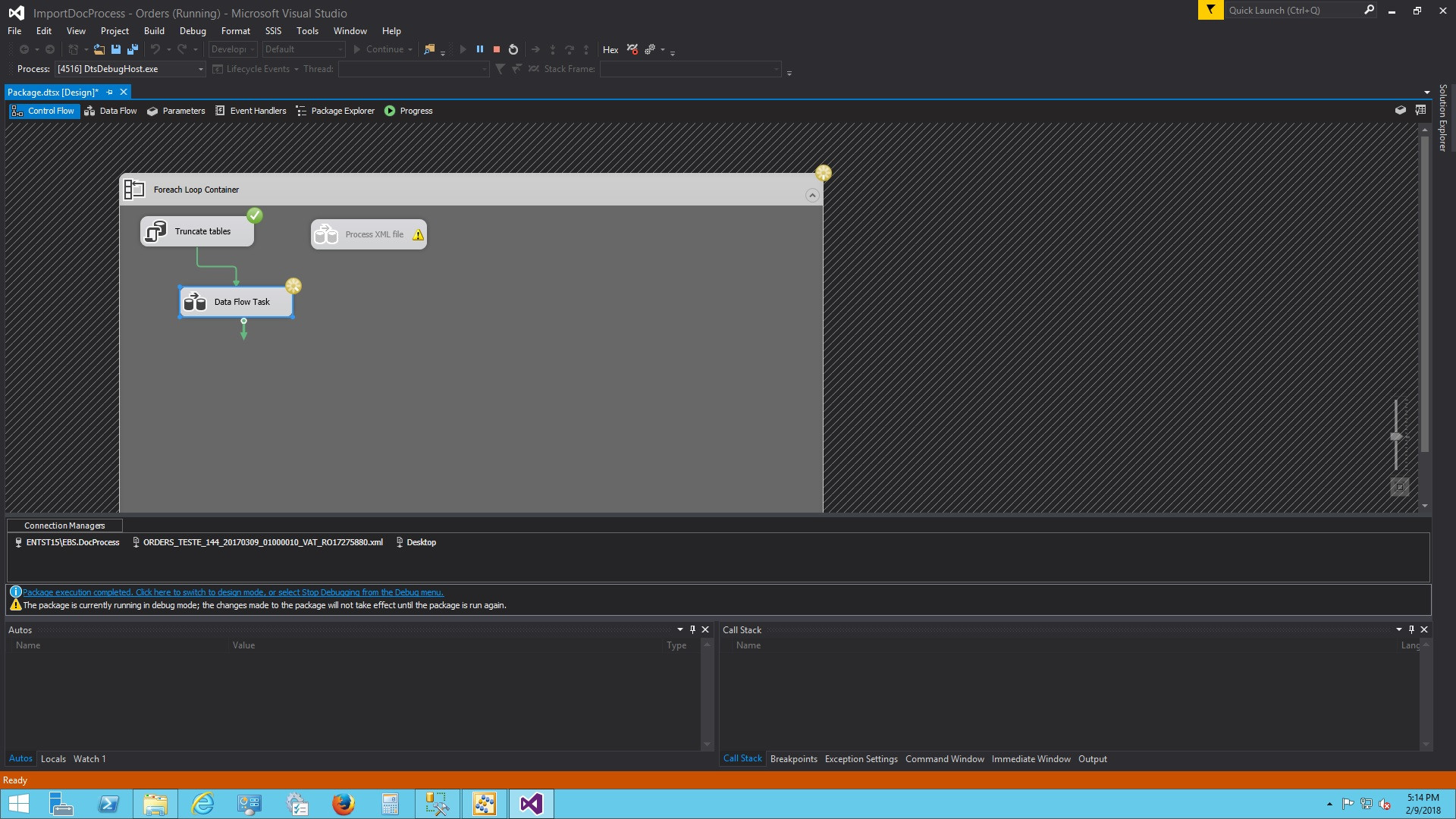When I tried to execute the steps to see if I haven't missed something...