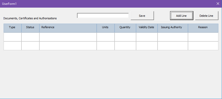 The white textboxes are the ones added at run-time once 'Add Line' is clicked