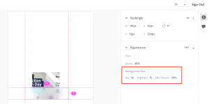 adobe css background xd blur equivalent feature solution specs