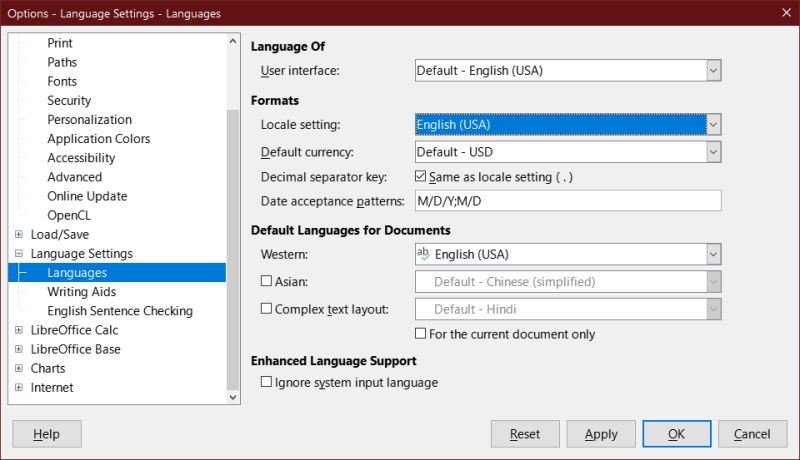 Windows Both And For Decimal Separator In Libreoffice Calc Super User - Mobile Dark Illustrations for Desktop