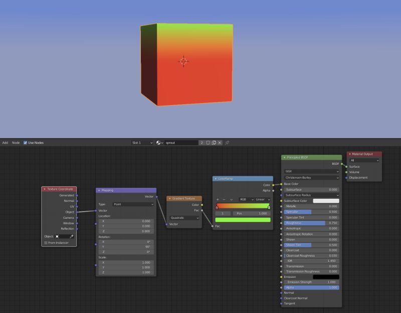 Cycles Render Engine Gradient Material Separate Z Axis And X Axis - Colorful Designs - Gorgeous Mobile Collection