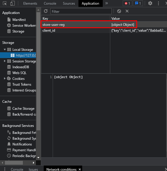 Local storage issue