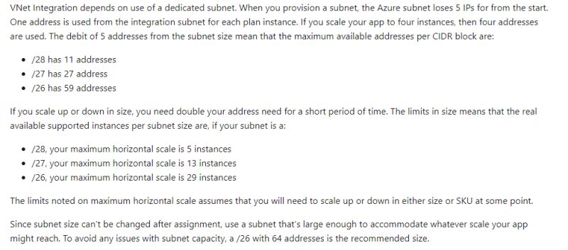 Azure Why Extra Subnet For Vnet Integration For App Services Stack - Best Mountain Pictures in 8K