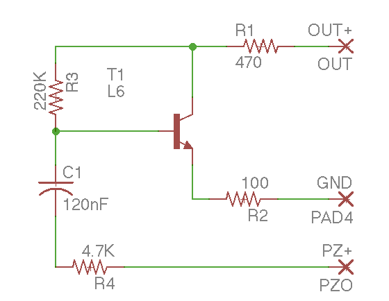 Understanding Common Collector Amplfier For A Piezoelectric