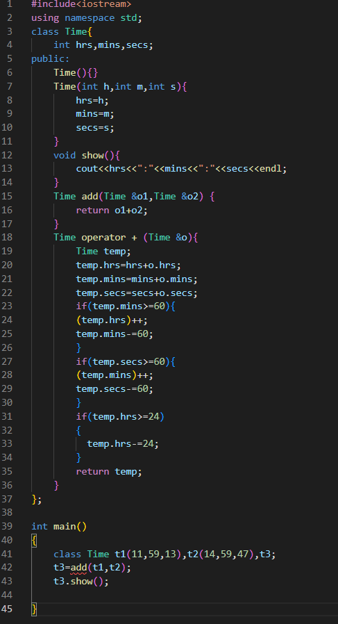 this is the code in c++