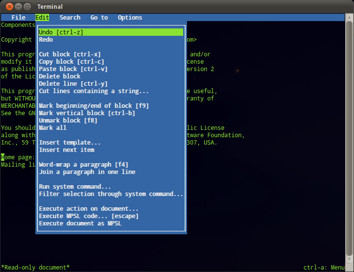Another way to check the version of ubuntu you are running on your machine is by viewing the issue file on your system. Is there a text editor for the command line that uses the