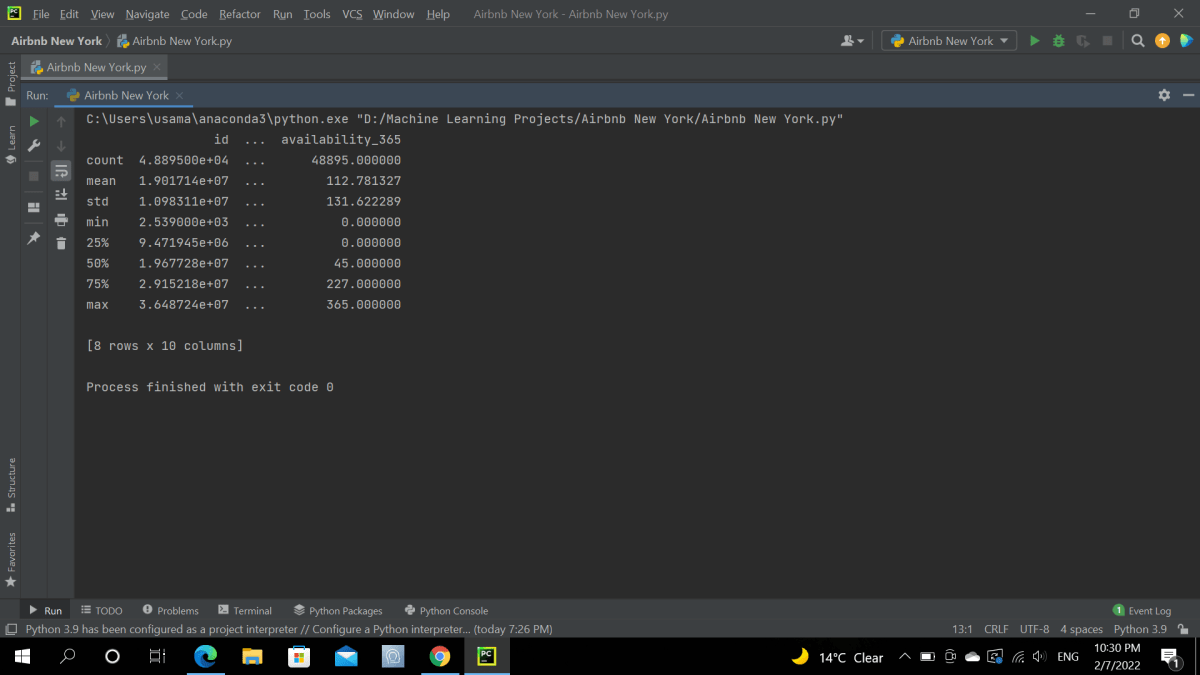 Screebhot Pycharm Run Tab