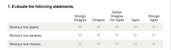 Table Or Css To Align These Survey Form Elements Stack Overflow