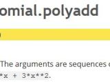 Python Use Numpy Polyadd To Add Two Polynomials Stack Overflow
