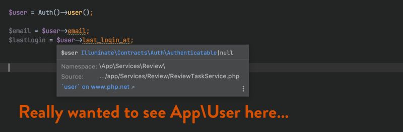 Authentication Laravel Auth User Has No Code Completion For User - Best Nature Photos in Retina