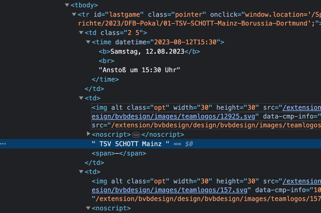 Screenshot HTML Code
