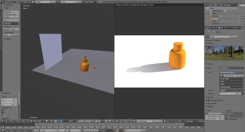 Cycles Render Engine Soften Shadows Projected By Hdri Blender Stack - Mobile Gradient Illustrations for Desktop