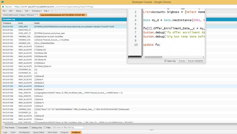 Execute Anonymous Dev Console Select Windows Salesforce Stack Exchange - Best Minimal Textures in HD