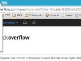 Javascript Disable The History Of Browser S Back Button When Right