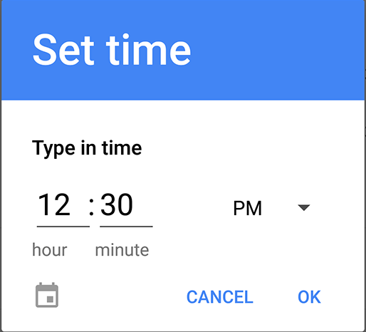 How to show time picker dialog with manual(keyboard) entry by default in supporting . How To Turn Off Keyboard Icon At Timepicker Stack Overflow