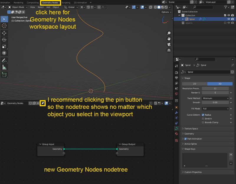 Modifiers How To Align An Object Along A Spiral Without Distortion Blender Stack Exchange - Nature Illustration Collection - Retina Quality