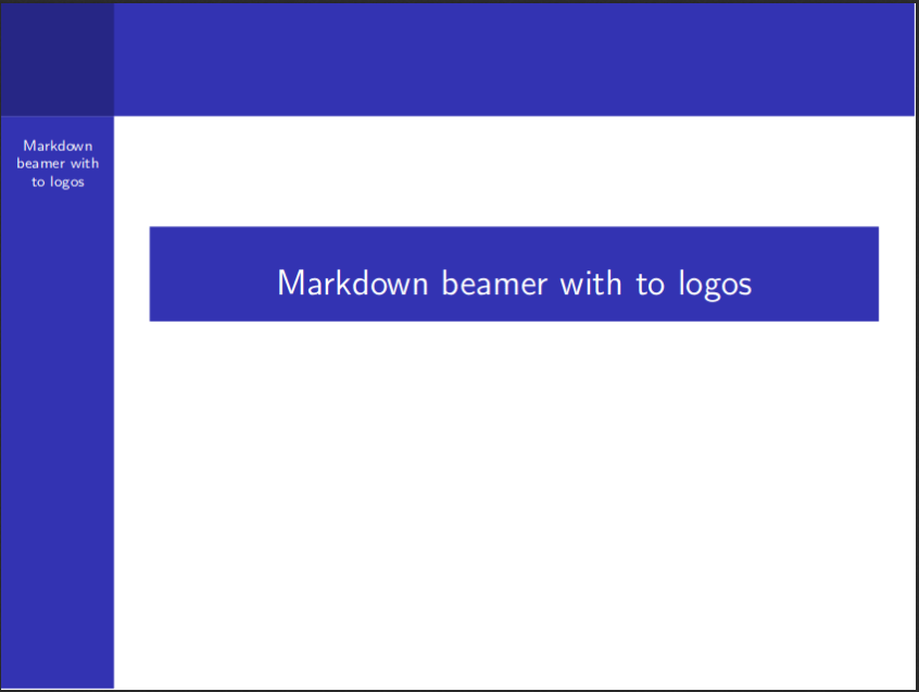How To Add Two Logos On Frame Title In Rmarkdown Beamer Presentation Stack Overflow
