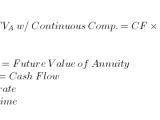 Interest Rates What Does Continuously Payable Annuity Mean