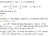 Linear Functional And A Bounded Norm Mathematics Stack Exchange