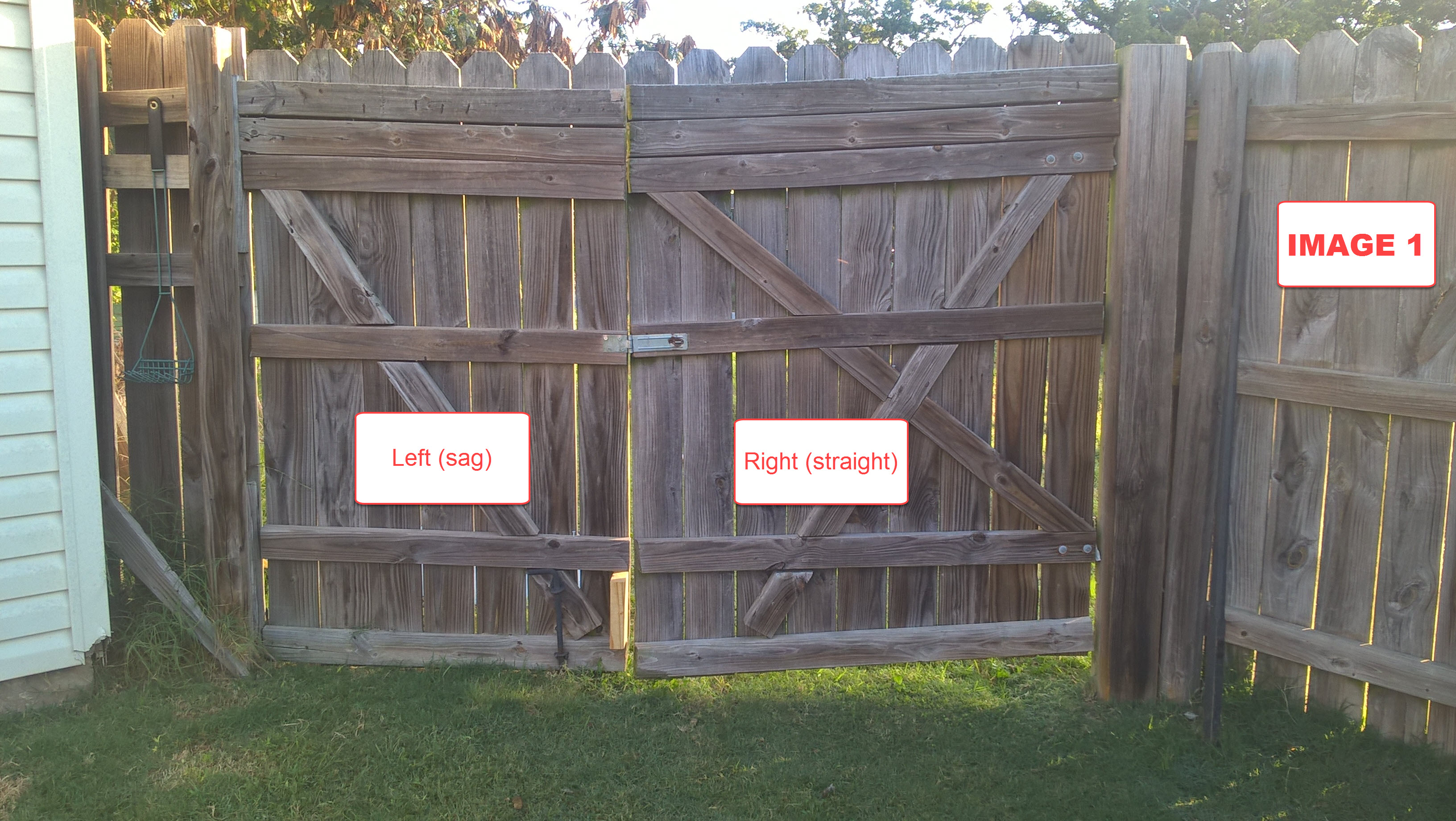 Need Help With Sagging Gate Double Gates Home Improvement Stack Exchange