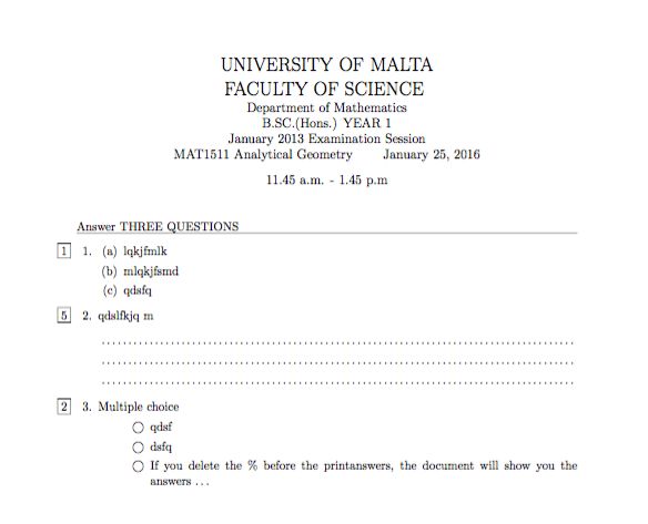 Examination Header Pdf - Download Amazing Light Design | Desktop