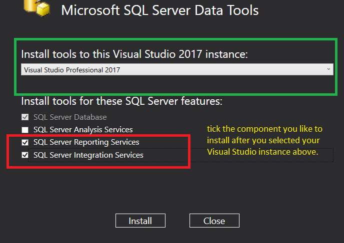 Visual Studio 2017 Does Not Have Business Intelligence Integration Services Projects Stack Overflow