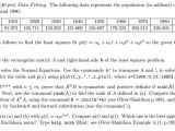 Least Squares In Matlab Mathematics Stack Exchange