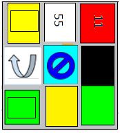 Visual Colorful Pattern Puzzle With Arrows And Warning Signs - Minimal Image Collection - Retina Quality