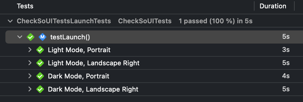run tests