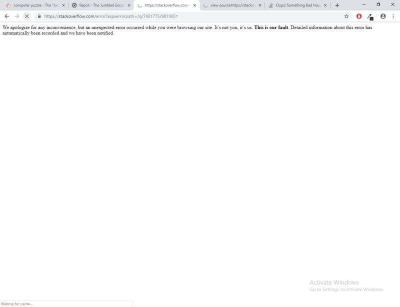 Oops Something Bad Happened When Searching The Help Meta Stack Overflow - Desktop Dark Backgrounds for Desktop