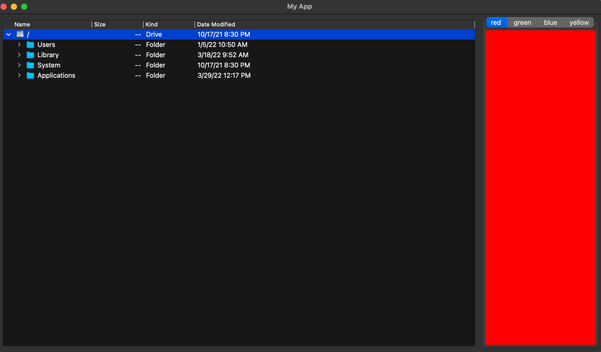 column widths