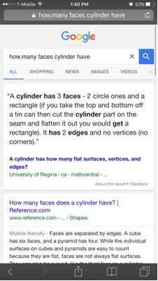 cylinder faces many does stack geometry answer