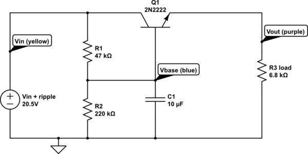 Capacitor Multiplier Does Not Remove Ripple Electrical Engineering - 4K Ocean Arts for Desktop