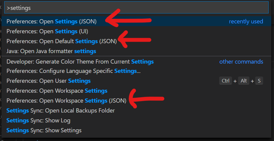 Image Result For How To Open Vs Codes Settings Json File Stack Overflow