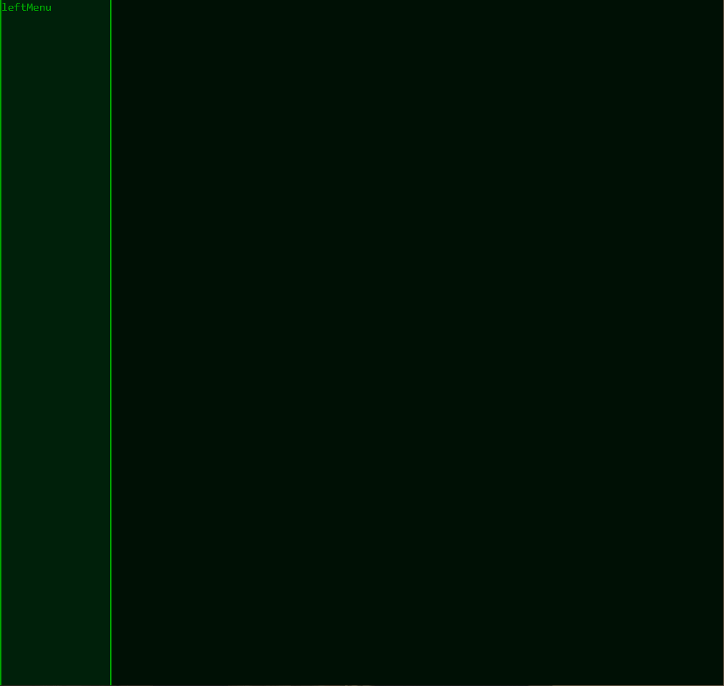 Webpage when leftMenu is defined first