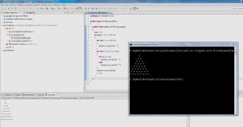 java pyramid triangle using prompt command improve answer stack