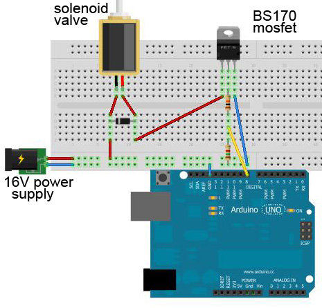 My Mosfet Operated Solenoid Circuit Destroys My Arduino