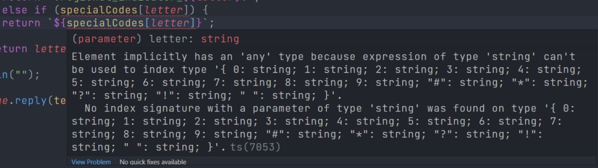 The Error ScreenShot