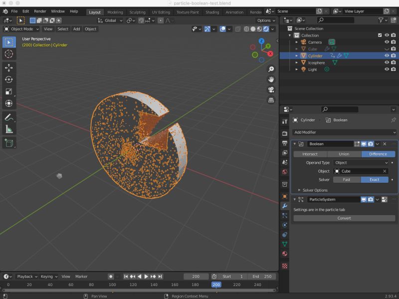 Apply A Boolean To Falling Particles Blender Stack Exchange - Stunning Colorful Texture - HD