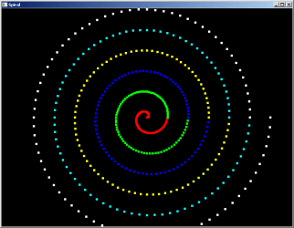 java opengl spiral squares stack