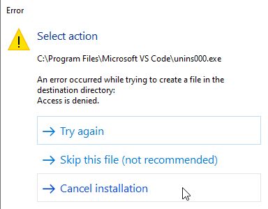 Visual Studio Code Access Denied To Unins000 Exe Stack Overflow - Beautiful Gradient Wallpaper - Desktop