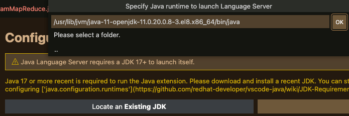 Attempt to locate terminal JDK