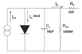 Calculating Photodiode Current Based On A W For Simulation