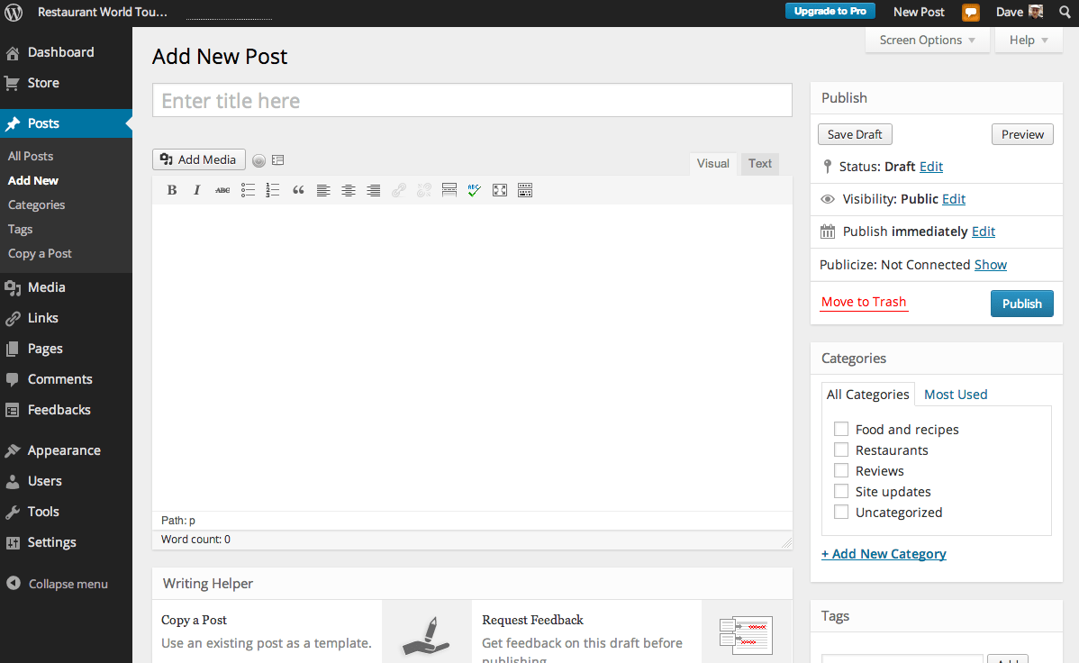 Blockquote (a way of displaying quoted text; Rich Text Editor for posts on WordPress - Stack Overflow